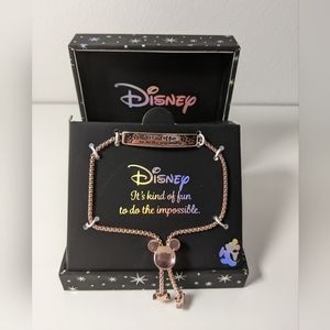 NIB Disney Mickey Mouse Rose Tone Bracelet
